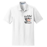 Holy Cow Im 3 Birthday Boy 3rd Cow Farm Animals Bday Dry Zone Grid Polo