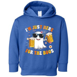 Halloween Costumes Im Just Here For The Boos Beer Groovy Gift Toddler Hoodie