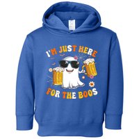 Halloween Costumes Im Just Here For The Boos Beer Groovy Gift Toddler Hoodie