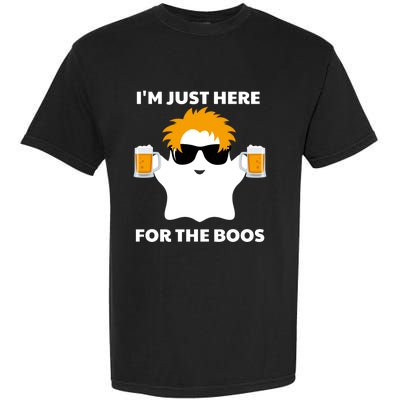 Halloween Costumes Im Just Here For The Boos Ghost Beer Gift Garment-Dyed Heavyweight T-Shirt