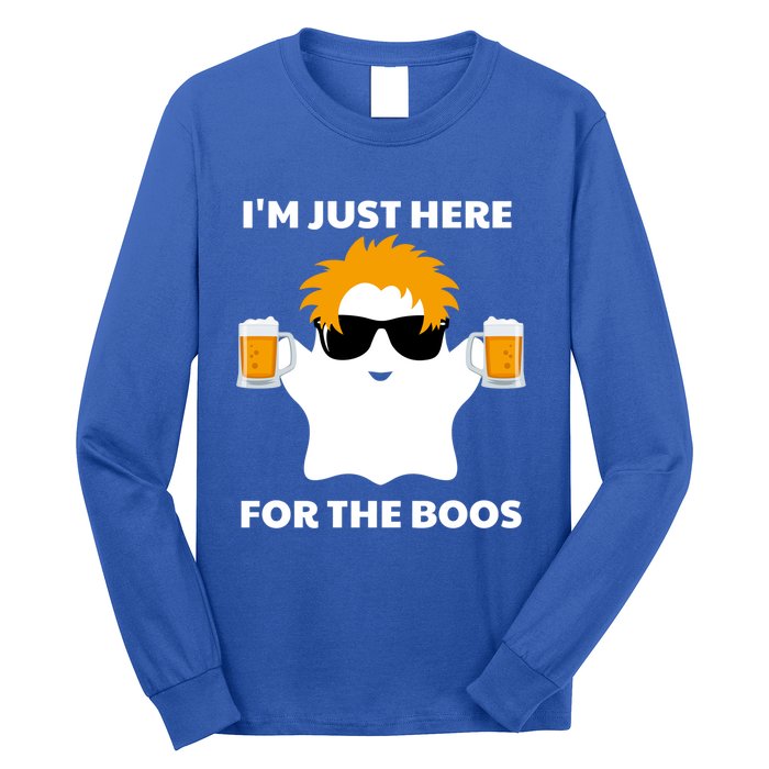 Halloween Costumes Im Just Here For The Boos Ghost Beer Gift Long Sleeve Shirt