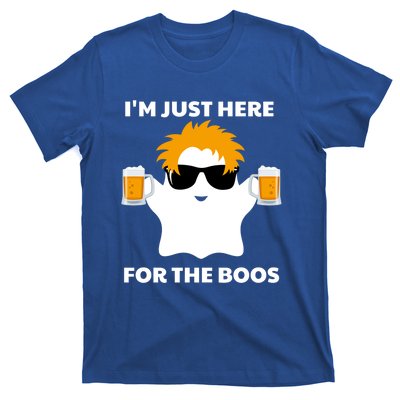 Halloween Costumes Im Just Here For The Boos Ghost Beer Gift T-Shirt