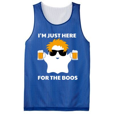 Halloween Costumes Im Just Here For The Boos Ghost Beer Gift Mesh Reversible Basketball Jersey Tank