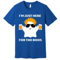 Halloween Costumes Im Just Here For The Boos Ghost Beer Gift Premium T-Shirt