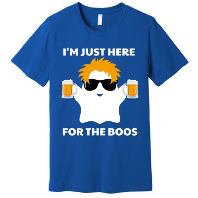 Halloween Costumes Im Just Here For The Boos Ghost Beer Gift Premium T-Shirt