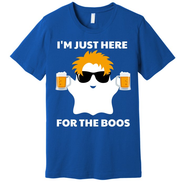 Halloween Costumes Im Just Here For The Boos Ghost Beer Gift Premium T-Shirt