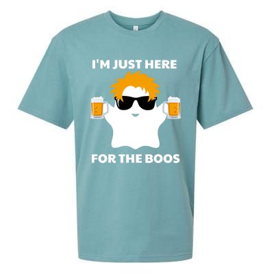 Halloween Costumes Im Just Here For The Boos Ghost Beer Gift Sueded Cloud Jersey T-Shirt