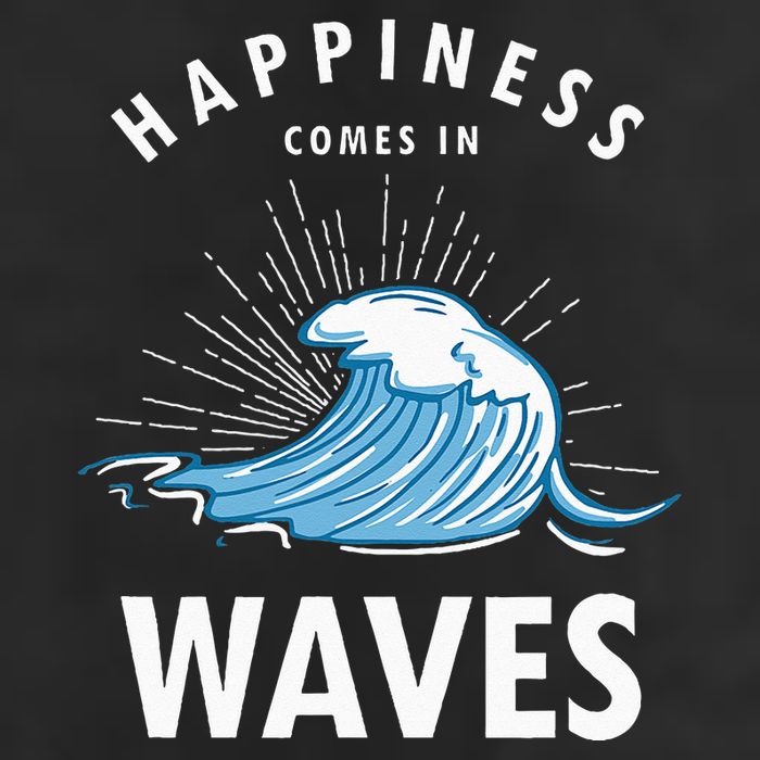 Happiness Comes In Waves Surfing Surfers Surf Beach Adult Drive Performance Visor