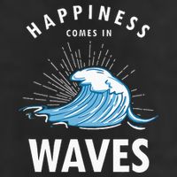 Happiness Comes In Waves Surfing Surfers Surf Beach 11oz C Handle Ceramic Mug