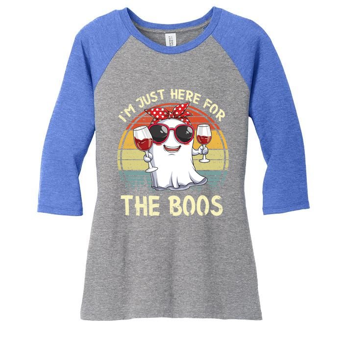 Halloween Costumes Im Just Here For The Boos Beer Cute Gift Women's Tri-Blend 3/4-Sleeve Raglan Shirt