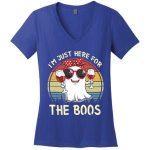 Halloween Costumes Im Just Here For The Boos Beer Cute Gift Women's V-Neck T-Shirt