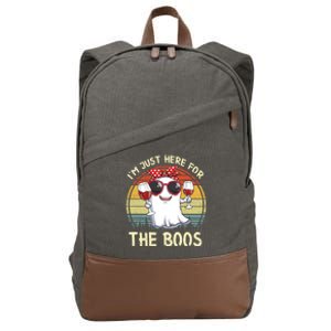 Halloween Costumes Im Just Here For The Boos Beer Cute Gift Cotton Canvas Backpack