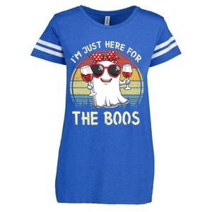 Halloween Costumes Im Just Here For The Boos Beer Cute Gift Enza Ladies Jersey Football T-Shirt