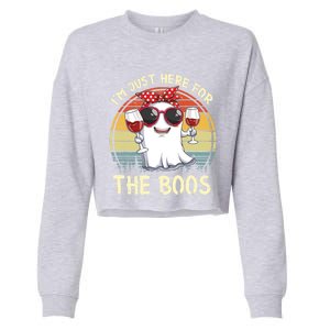 Halloween Costumes Im Just Here For The Boos Beer Cute Gift Cropped Pullover Crew