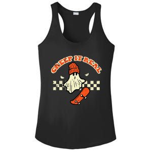 Halloween Creep It Real Ghost Skater Costume Ladies PosiCharge Competitor Racerback Tank