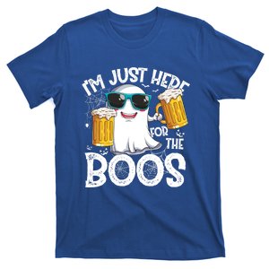 Halloween Costumes Im Just Here For The Boos Ghost Beer Gift T-Shirt