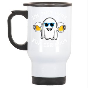 Halloween Costumes Im Just Here For The Boos Beer Gift Stainless Steel Travel Mug