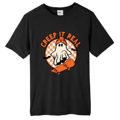 Halloween Creep It Real Ghost Boy Fall Season Tall Fusion ChromaSoft Performance T-Shirt