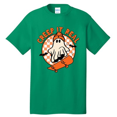 Halloween Creep It Real Ghost Boy Fall Season Tall T-Shirt