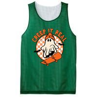 Halloween Creep It Real Ghost Boy Fall Season Mesh Reversible Basketball Jersey Tank