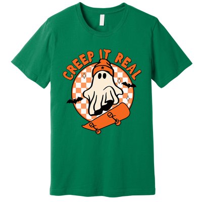 Halloween Creep It Real Ghost Boy Fall Season Premium T-Shirt