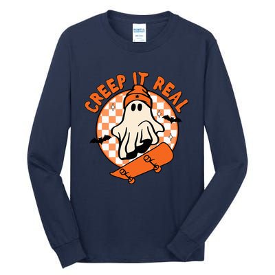 Halloween Creep It Real Ghost Boy Fall Season Tall Long Sleeve T-Shirt