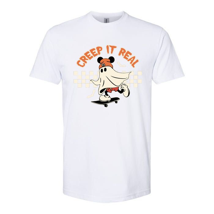 Halloween Creep It Real Ghost Halloween Spooky Softstyle CVC T-Shirt