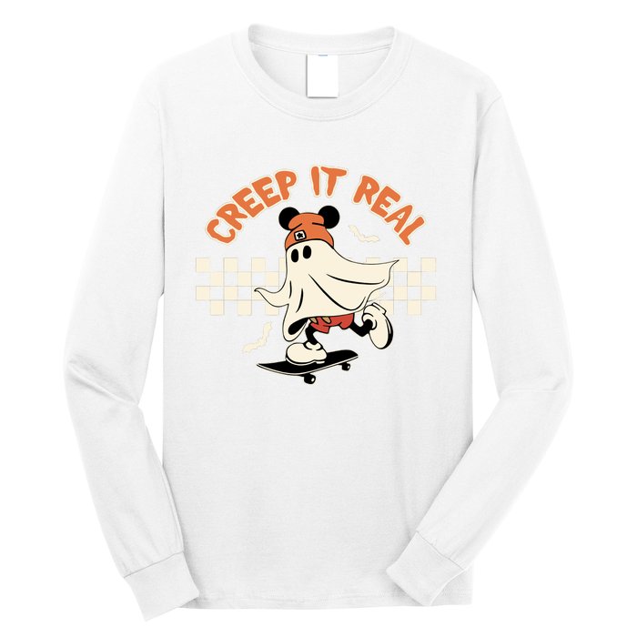 Halloween Creep It Real Ghost Halloween Spooky Long Sleeve Shirt