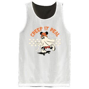 Halloween Creep It Real Ghost Halloween Spooky Mesh Reversible Basketball Jersey Tank