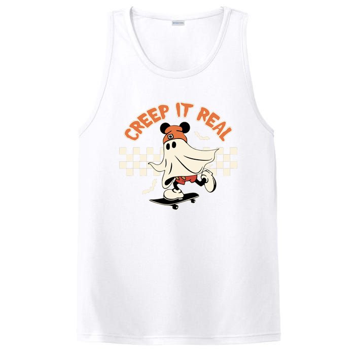 Halloween Creep It Real Ghost Halloween Spooky PosiCharge Competitor Tank