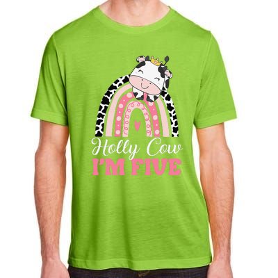 Holy Cow Im Five Birthday Outfit 5th Bday Adult ChromaSoft Performance T-Shirt