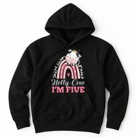 Holy Cow Im Five Birthday Outfit 5th Bday Hoodie