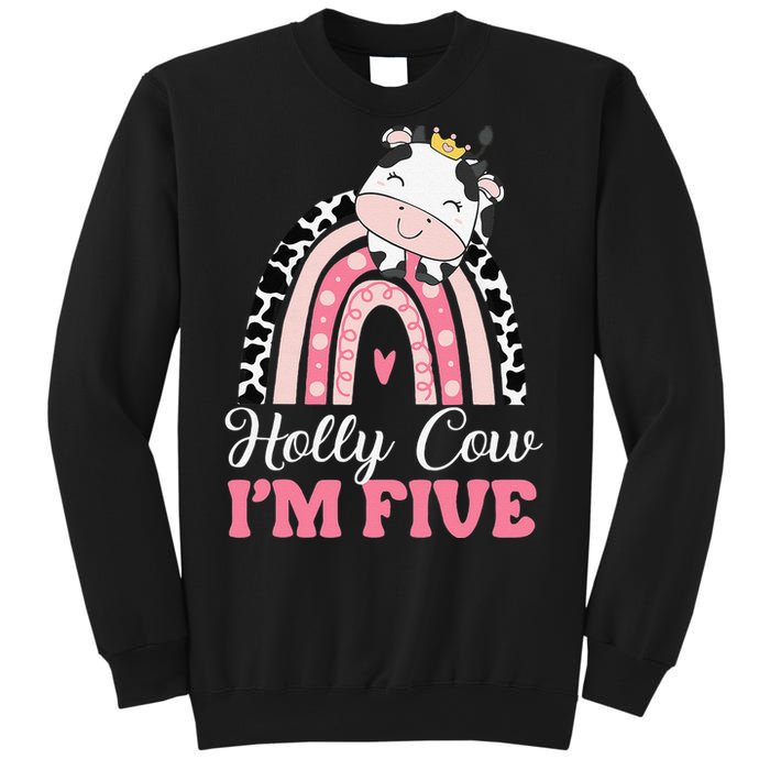 Holy Cow Im Five Birthday Outfit 5th Bday Sweatshirt