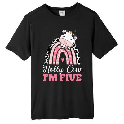 Holy Cow Im Five Birthday Outfit 5th Bday Tall Fusion ChromaSoft Performance T-Shirt