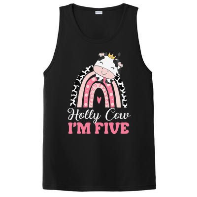 Holy Cow Im Five Birthday Outfit 5th Bday PosiCharge Competitor Tank