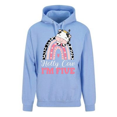 Holy Cow Im Five Birthday Outfit 5th Bday Unisex Surf Hoodie