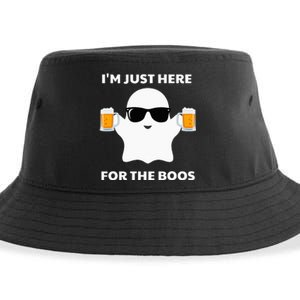 Halloween Costumes Im Just Here For The Boos Beer Sustainable Bucket Hat