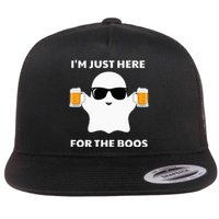 Halloween Costumes Im Just Here For The Boos Beer Flat Bill Trucker Hat