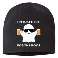 Halloween Costumes Im Just Here For The Boos Beer Sustainable Beanie