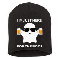 Halloween Costumes Im Just Here For The Boos Beer Short Acrylic Beanie