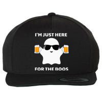 Halloween Costumes Im Just Here For The Boos Beer Wool Snapback Cap