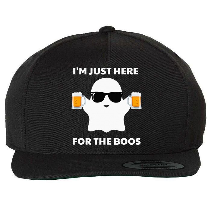 Halloween Costumes Im Just Here For The Boos Beer Wool Snapback Cap