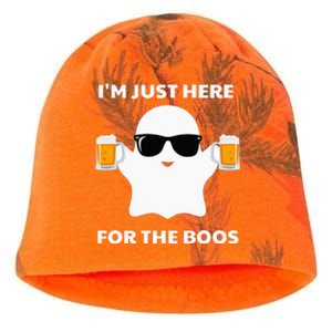 Halloween Costumes Im Just Here For The Boos Beer Kati - Camo Knit Beanie