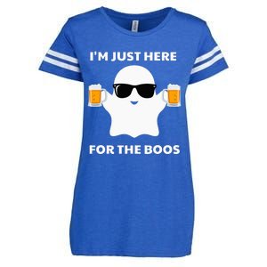 Halloween Costumes Im Just Here For The Boos Beer Enza Ladies Jersey Football T-Shirt