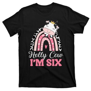 Holy Cow Im Six Birthday Outfit 6th Bday T-Shirt