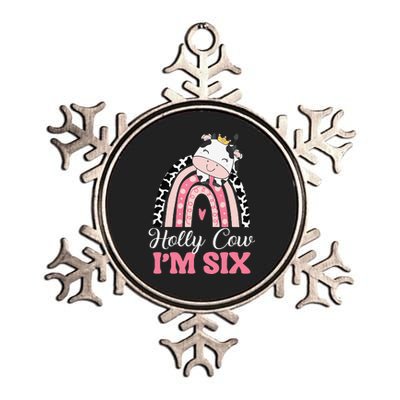 Holy Cow Im Six Birthday Outfit 6th Bday Metallic Star Ornament