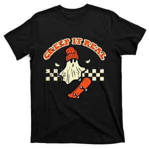 Halloween Creep It Real Ghost Skater Costume T-Shirt