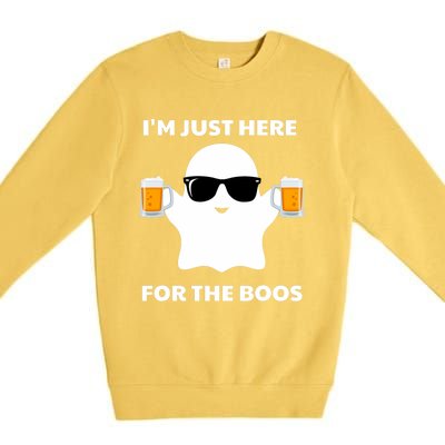 Halloween Costumes IM Just Here For The Boos Beer Premium Crewneck Sweatshirt