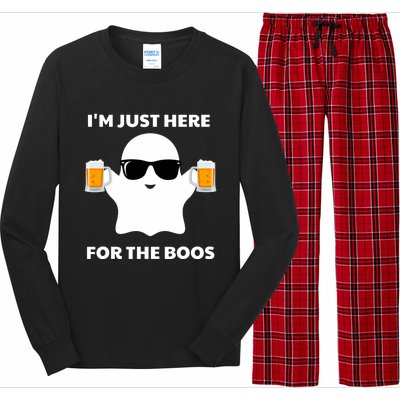 Halloween Costumes IM Just Here For The Boos Beer Long Sleeve Pajama Set