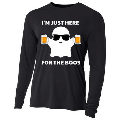 Halloween Costumes IM Just Here For The Boos Beer Cooling Performance Long Sleeve Crew